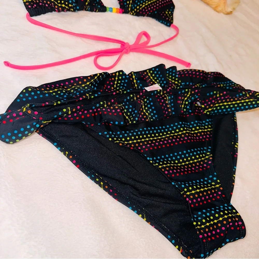 Polka dot rainbow 2 piece swimsuit